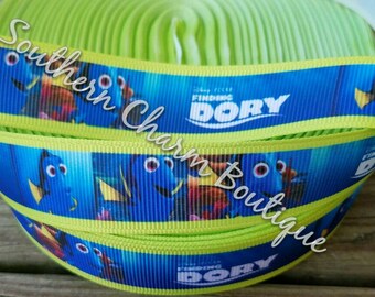 3 yards of 7/8" Finding Dory Grosgrain ribbon