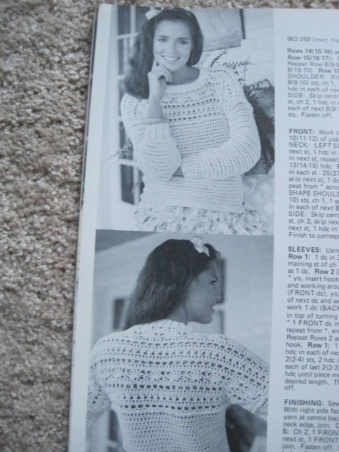 Knit and Crochet Pattern Book Bernat 289 Sizes Range from 818