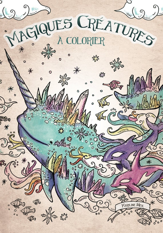 coloring book Magical creatures coloring