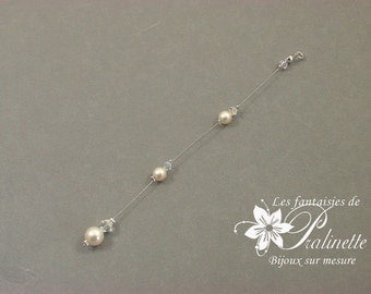 Bijoux mariage de dos chaine et cristal, pendentif mariage de dos perles en cristal, accessoires, Bridal jewelry backdrop necklace crystal