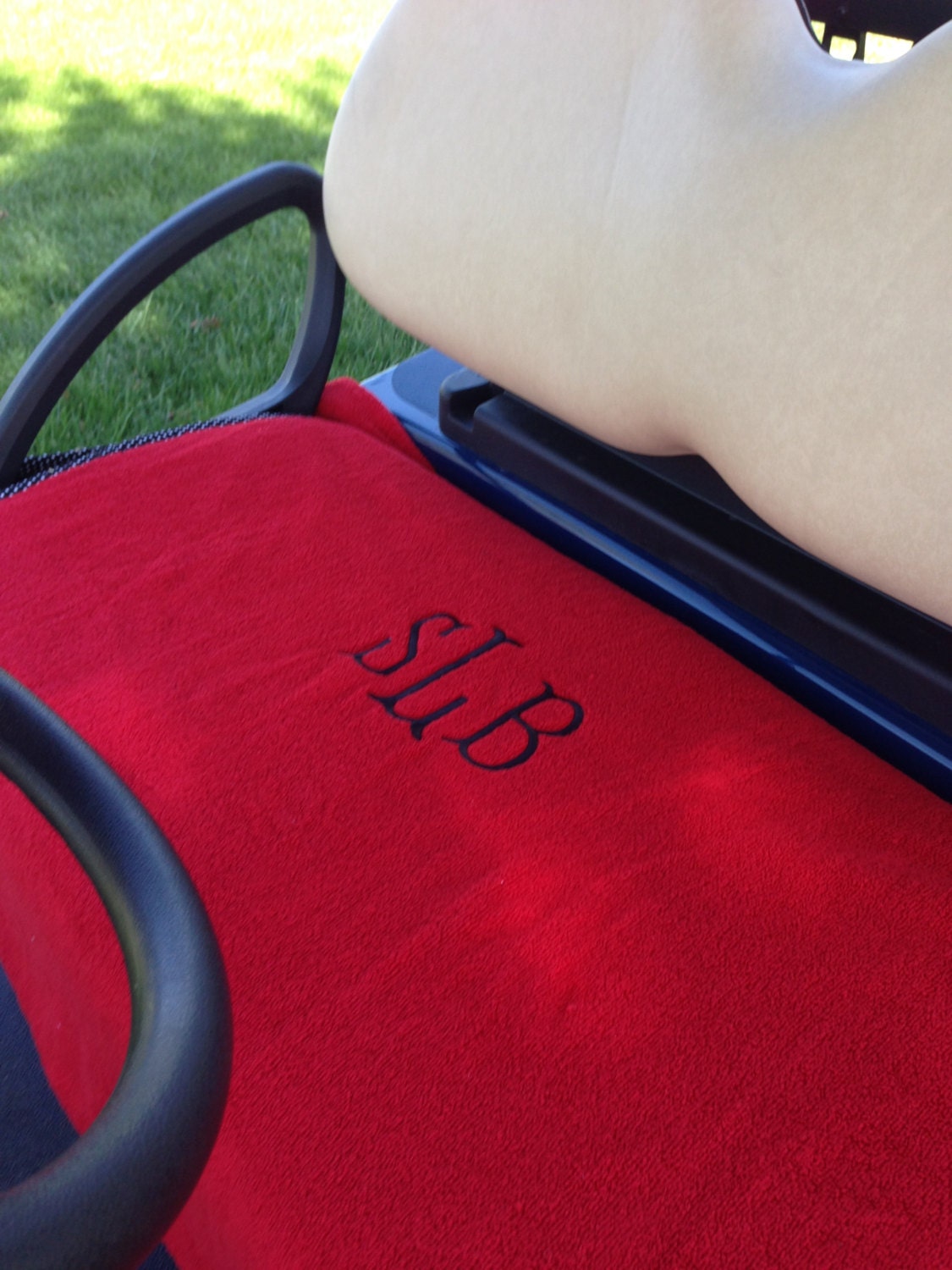 Monogrammed Terry Cloth Golf Cart Seat Cover