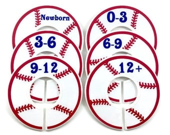 Baby Closet Dividers / Nursery Closet Dividers / Size Dividers / Baseball Nursery Decor / Baseball Baby / Closet Organizer / Baby Organizer