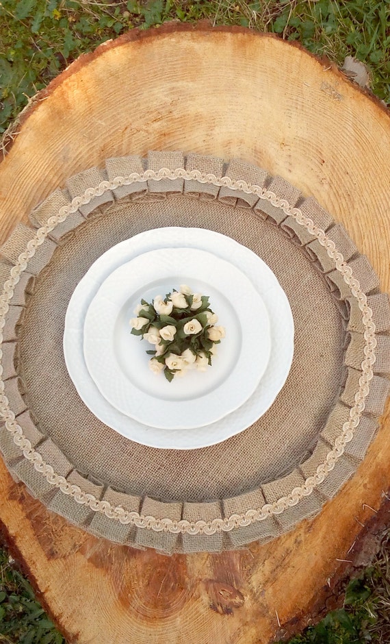 Round Burlap Placemats Round Tablemats Burlap Table