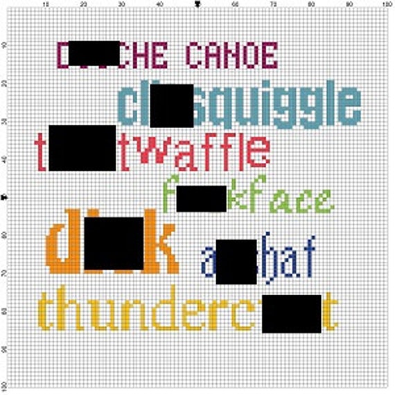 Creative Swear Words Cross Stitch Pattern Instant Download