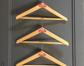 Mascotte' French Vintage Wooden Coat Hangers