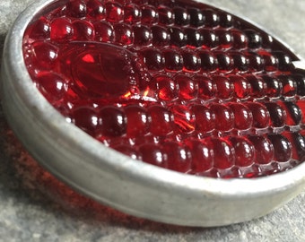 Rare Oval Glass French Vintage Bike Light Reflector