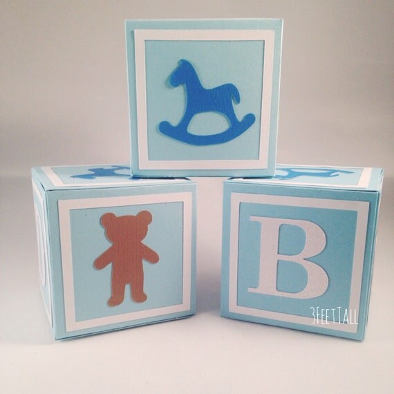 Medium Alphabet Blocks baby shower decoration party