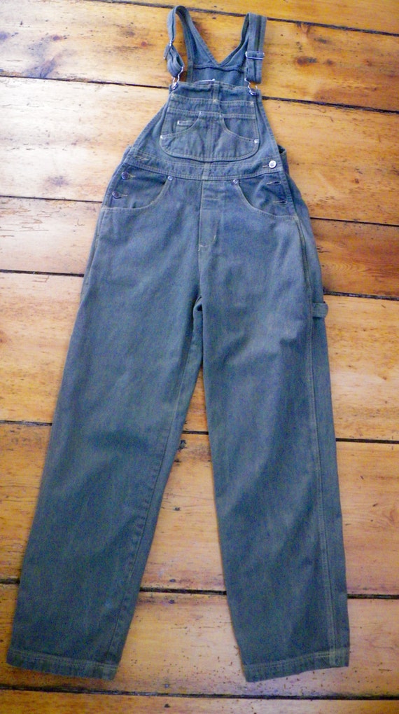 Vintage olive green women's overalls