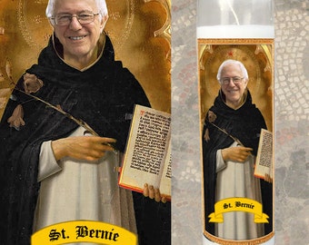 Bernie Sanders Prayer Candle - Gift under 15 Dollars - Feel the Bern - Saint Bernie - Senator Bernie Sanders - Political Prayer Candle