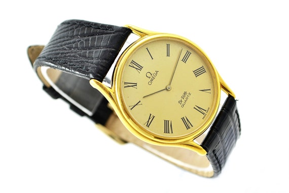 Vintage Omega De Ville Cal.1365 Quartz Gold Plated Mens Watch 1063 -  Make me an offer!