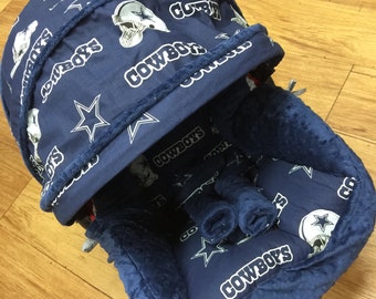 Dallas Cowboy Car Seat Cover Dallas Cowboys Infant Car Seat Replacement Cover You Choose Accent Colors