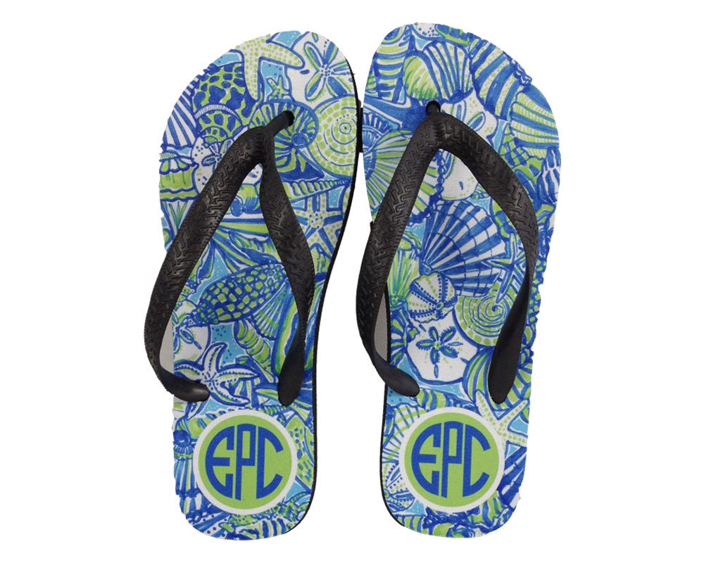 Personalized Flip Flops Monogrammed Flipflops Custom Flip