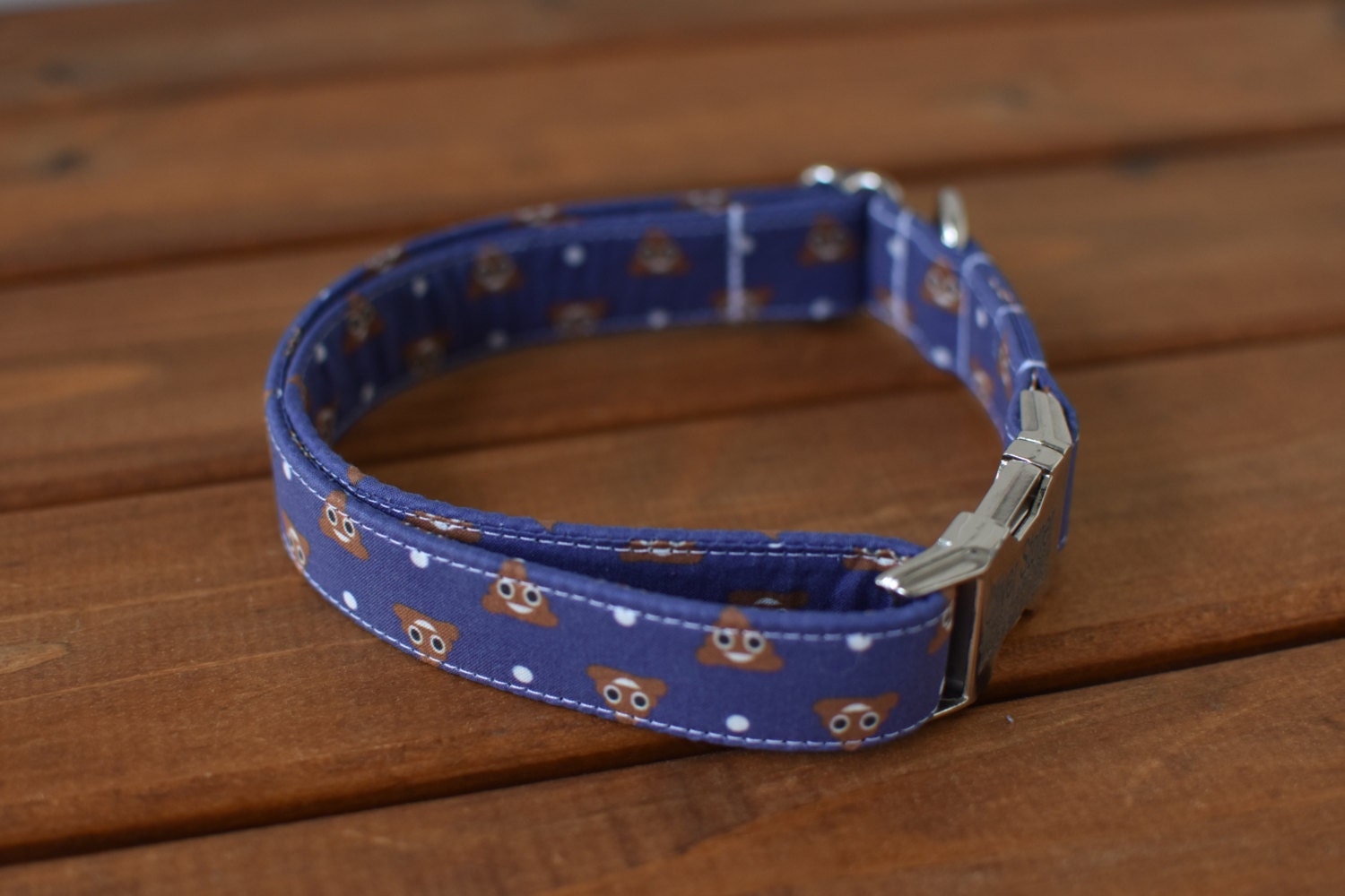 Emoji Poo Dog Collar Blue Dog Collar Dog Collar Emoji