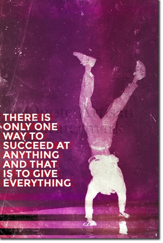 handstand gymnastics motivational print 10 there is