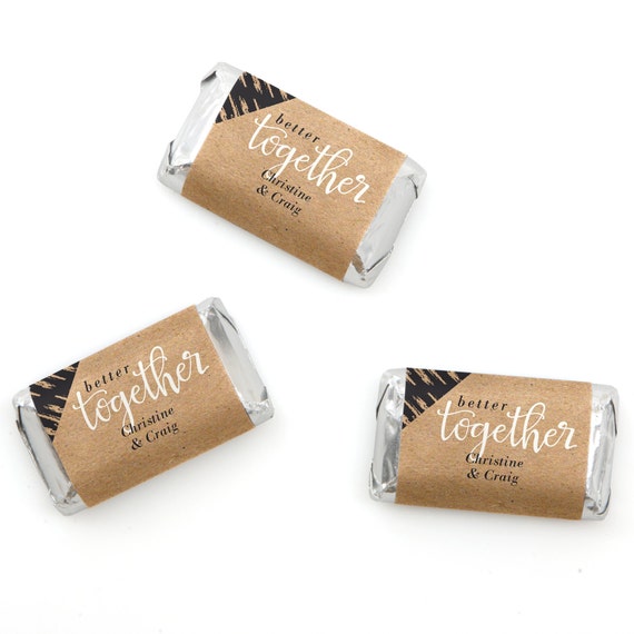 Better Together Mini Candy Bar Wrappers Personalized Bridal Shower