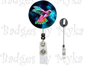 Retractable ID Badge Holder - Humming Bird