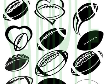 SALE!! Football SVG ,DFX, eps, png monogram clip-art pack vector files.