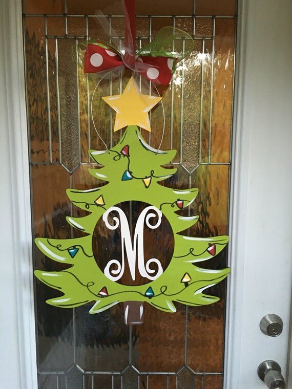 christmas tree door hanger monogram door hanger monogram christmas tree door hanger monogram door hanger monogram