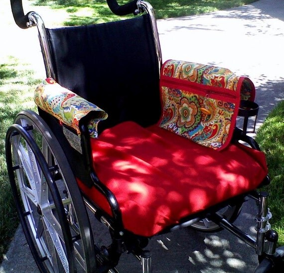 Wheelchair Armrest Pouch/Bag or Walkerlined zippered pocket