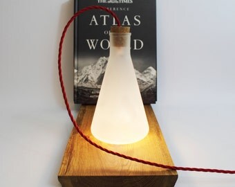 Industrial Glass Table Lamp / Floor lamp.