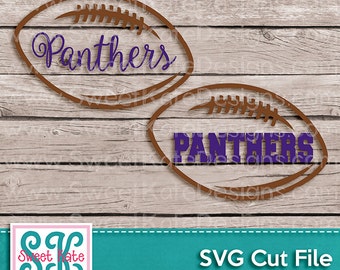 Panthers Football Outline SVG JPG PNG {Scrapbook Die Cut Heat Transfer Vinyl Cut} Silhouette Cricut svg Instant Download Sweet Kate Designs