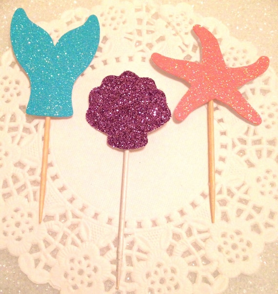 Under the sea. Cupcake Topper. 10 pieces.