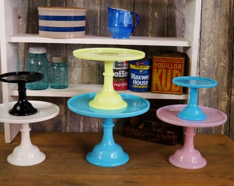 Mosser Glass cake stand 9 inch Diameter