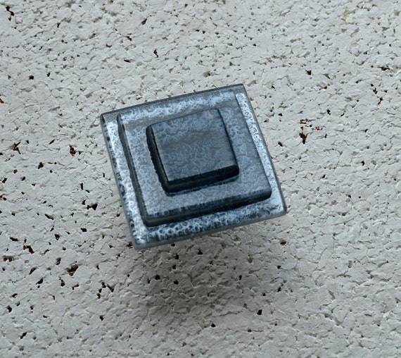 Grey Glass Knob. Modern Glass Knob. Smokey Grey
