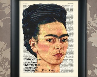 Frida Kahlo, Self Portrait, Frida Kahlo print, Frida Kahlo quote, Frida Kahlo art, Frida Kahlo poster, Frida Kahlo wall art, Mexican Painter