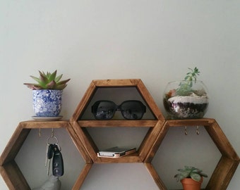 Hexagon Key Holder Shelf