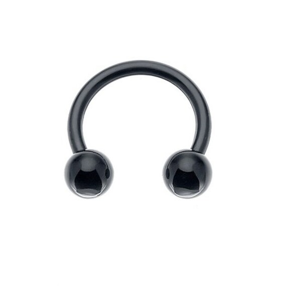 Piercing Circular Barbell 10 x 12 mm Black 16G