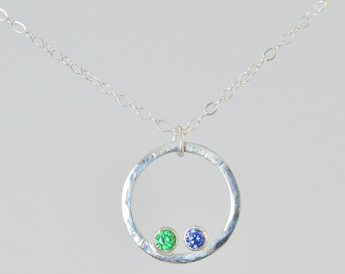 Sterling Silver Diamond Necklace, Mothers Necklace, Mom Necklace, April Birthstone Necklace, Diamond Necklace, Mother's Necklace, Diamond