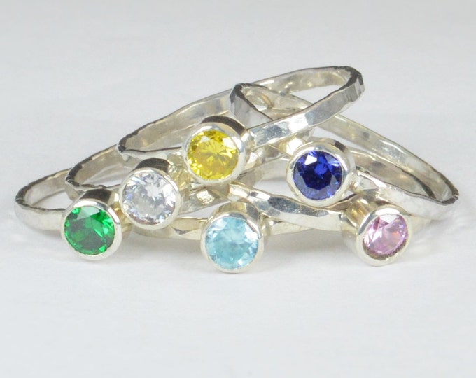 Grab 6 - Small Silver Mothers Rings, Mother's Ring, Grandmas Rings, Mommy Ring, Mothers Jewelry, Gift for Mom, Grandma's Ring