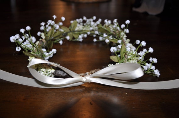 Artificial Babys Breath Flower Crown Baby's by MySummerCrown