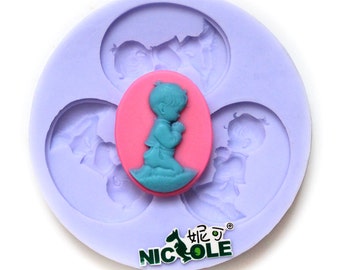 F0007 silicone mold mini three-hole 3.9 * 3CM sheet Fondant Cake Decorating Chocolate Candy Fimo clay mold