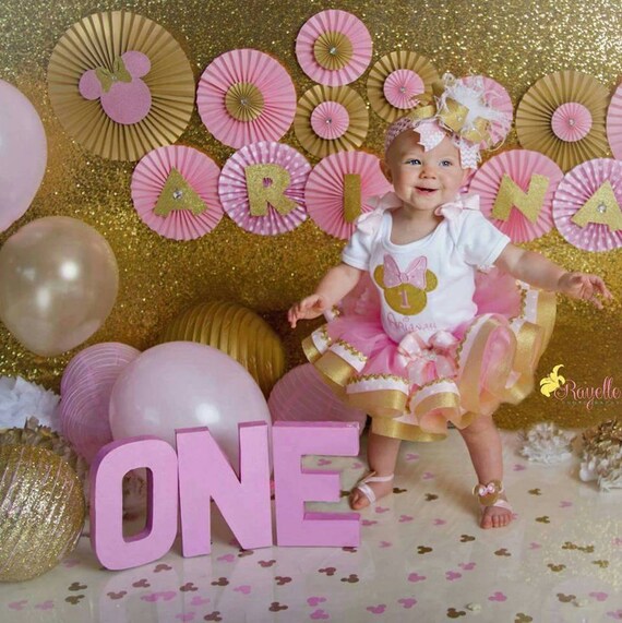 gold and pink tutu pink and gold tutu golden headband minnie