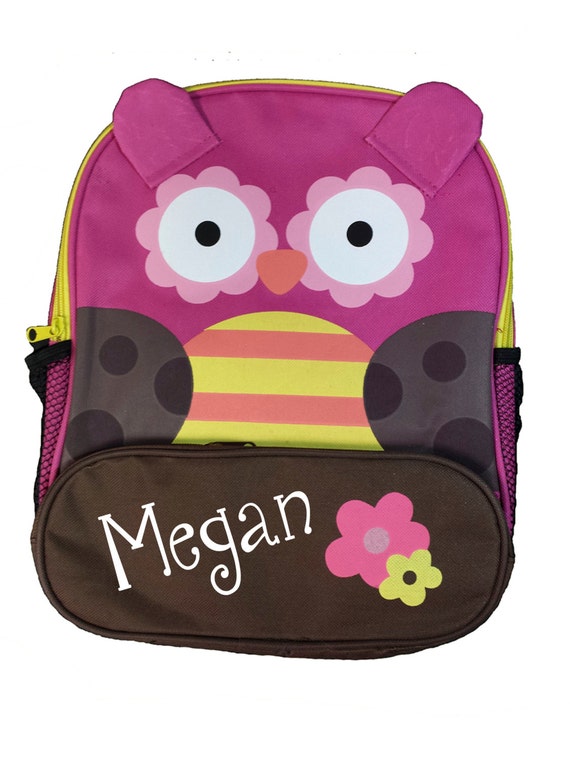 Items similar to Personalized Owl Toddler Backpack. Personalized with Your Child&#39;s Name Toddler ...