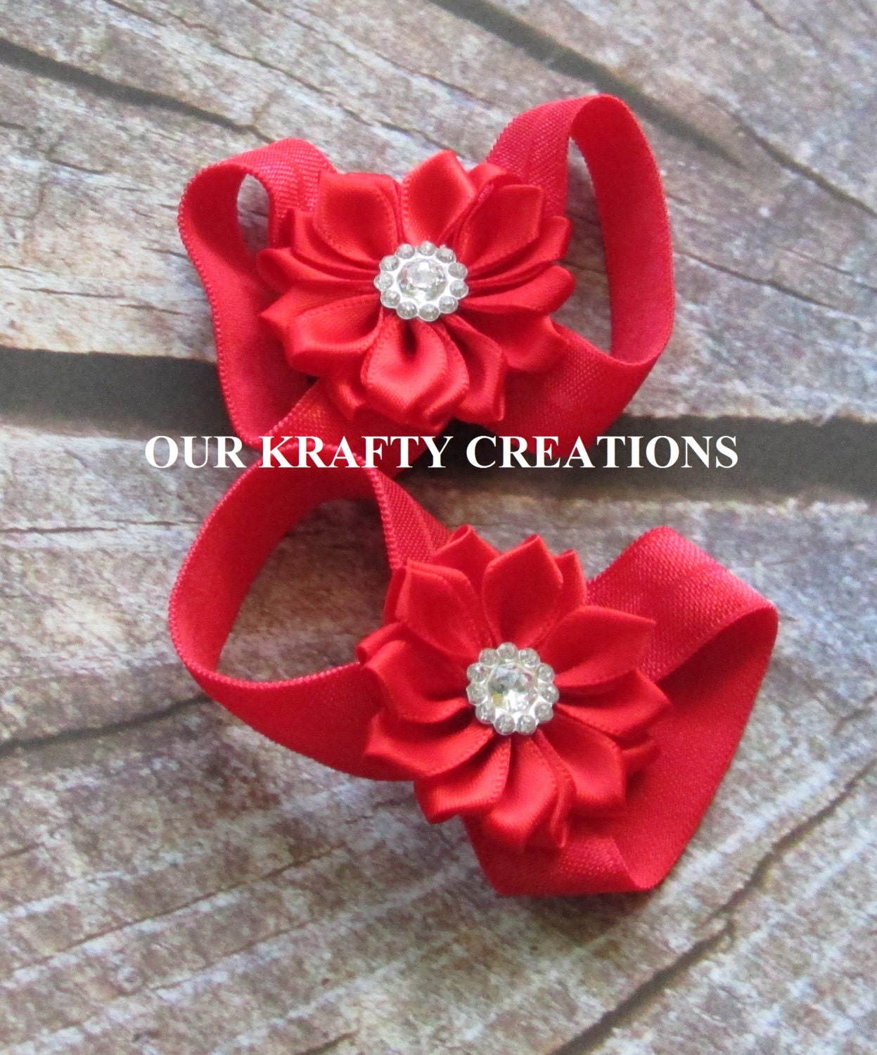 Baby Sandals Red Baby Sandals Baby Girl by OurKraftyCreations