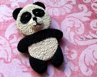 Panda brooch, Polymer jewelry, Jewelry Animals, Animals brooch, Polymer clay brooch, Polymer clay animal jewelry,
