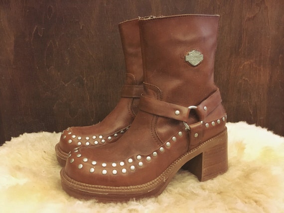 harley davidson platform boots