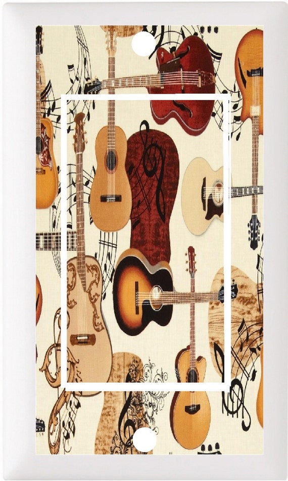 Acoustic Guitars Light Switch Cover Plate or by Decoratetoday