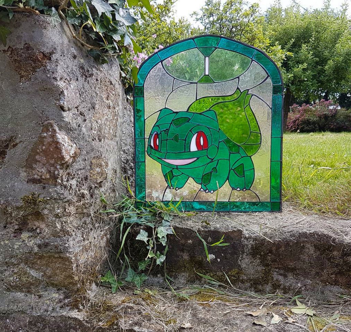 Bulbasaur Inspired Glass Piece