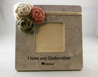 Personalized Godmother gift, thank you baptism gifts for godparent photo frame
