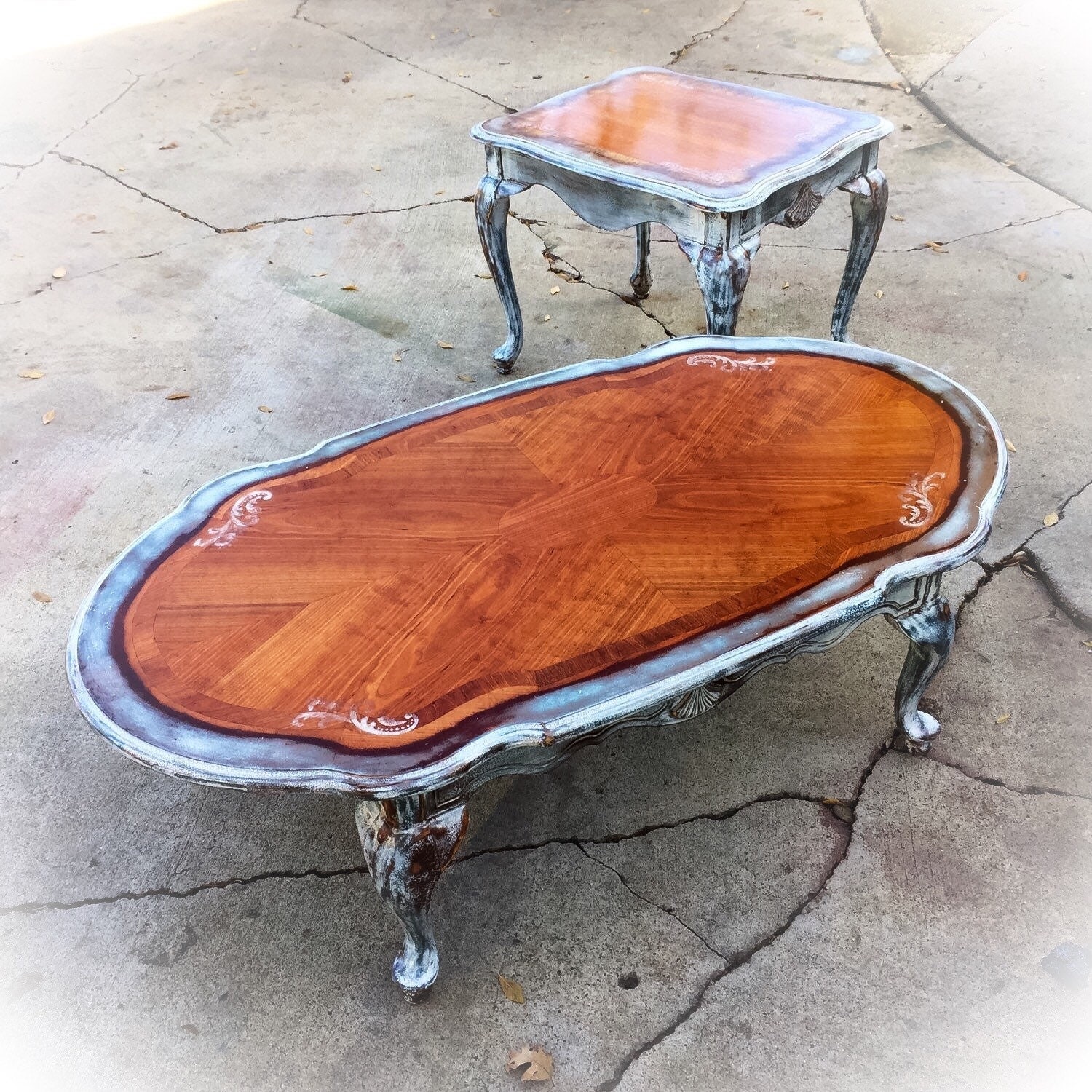 SOLD Shabby Chic Coffee Table Set set of by