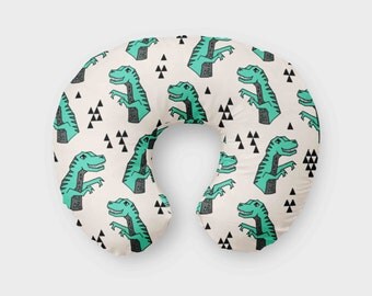 Boppy Cover - Boppy Cover for Boys - Dinosaur - Green Boppy Slipcover - Nursery Bedding - Boppy Pillow Cover - Minky Boppy Cover - Fleece