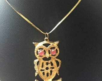 Owl Pendant and Necklace