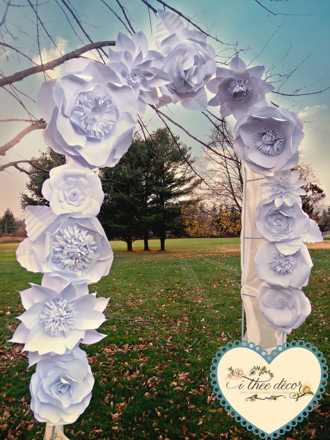 Paper Flowers Set of 13 Ceremony Decor Flower Arch Giant