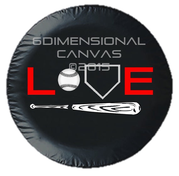 Baseball Love Tire Cover