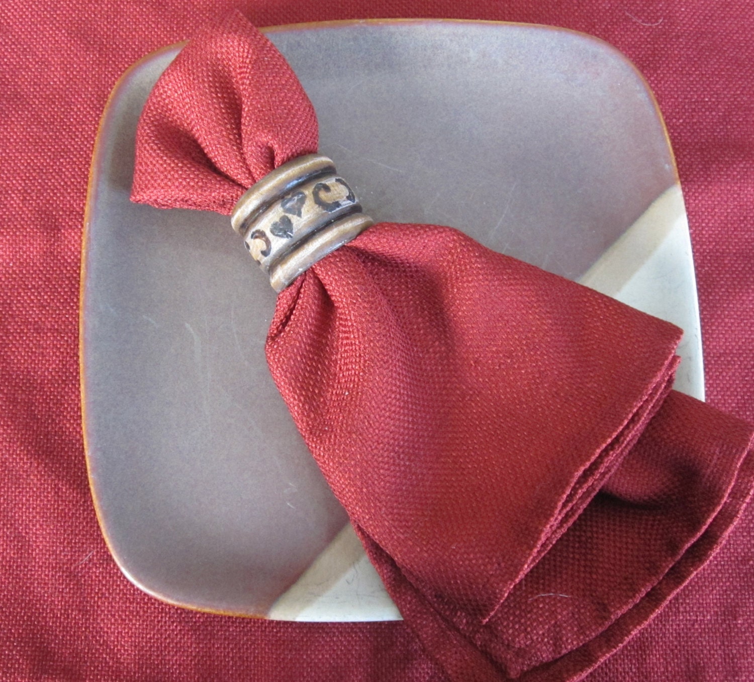 Rustic napkin rings dining decor kitchen by HummingbirdCraftsLLC