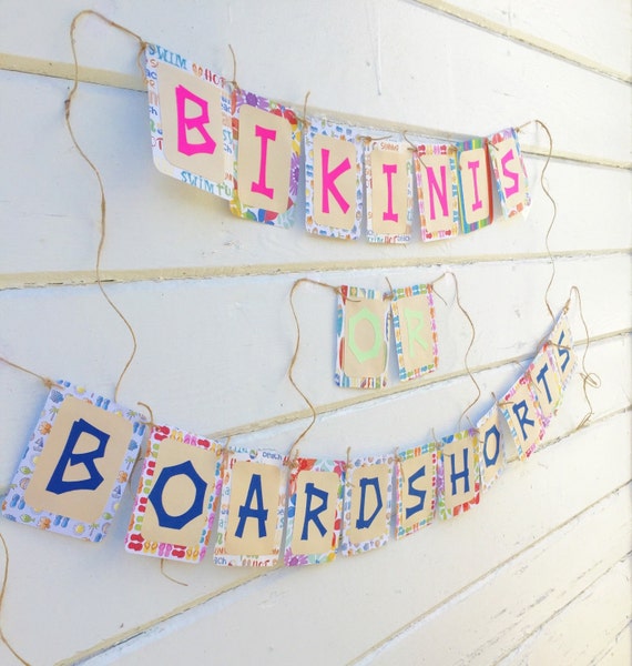 Baby Shower Decorations Hawaiian Theme Gender by KDODesigns